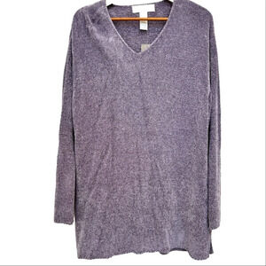 Jones New York V Neck Long Sleeve Lavender Knit Tunic Sweater 2X NWT